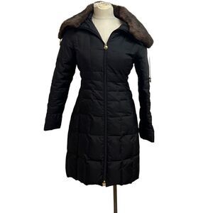 Laundry by Design Black Down Long Puffer Coat Size Small